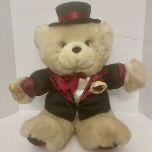 Vintage Teddy Precious Groom Bear with Tuxedo and Top Hat